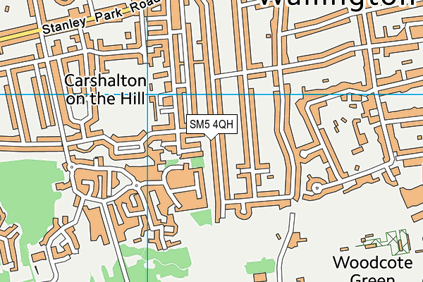 SM5 4QH map - OS VectorMap District (Ordnance Survey) SM5 4QH map - OS VectorMap District (Ordnance Survey)