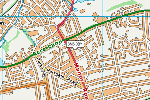 SM6 0BY map - OS VectorMap District (Ordnance Survey) SM6 0BY map - OS VectorMap District (Ordnance Survey)