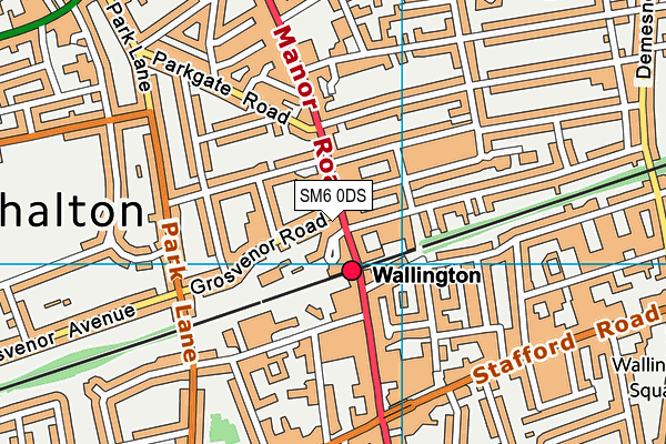 SM6 0DS map - OS VectorMap District (Ordnance Survey) SM6 0DS map - OS VectorMap District (Ordnance Survey)