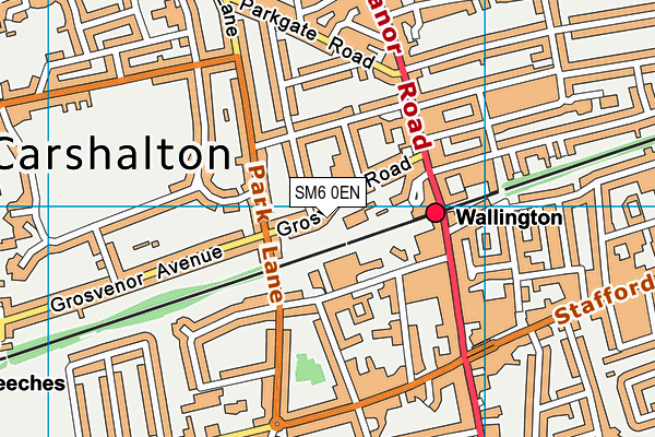 SM6 0EN map - OS VectorMap District (Ordnance Survey) SM6 0EN map - OS VectorMap District (Ordnance Survey)