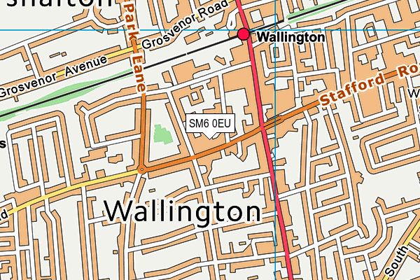 SM6 0EU map - OS VectorMap District (Ordnance Survey) SM6 0EU map - OS VectorMap District (Ordnance Survey)