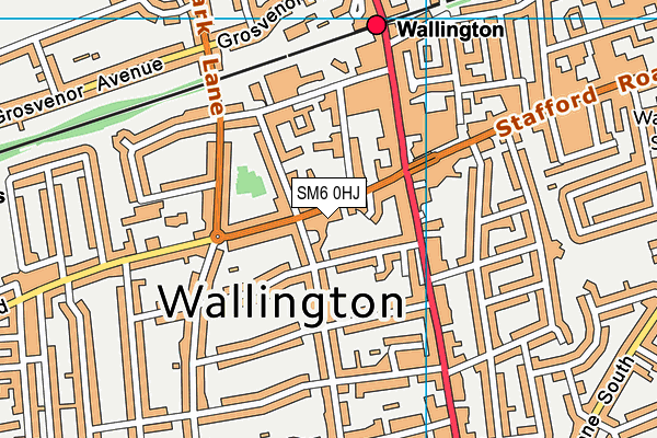 SM6 0HJ map - OS VectorMap District (Ordnance Survey) SM6 0HJ map - OS VectorMap District (Ordnance Survey)