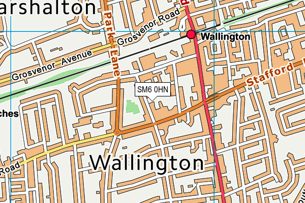 SM6 0HN map - OS VectorMap District (Ordnance Survey) SM6 0HN map - OS VectorMap District (Ordnance Survey)
