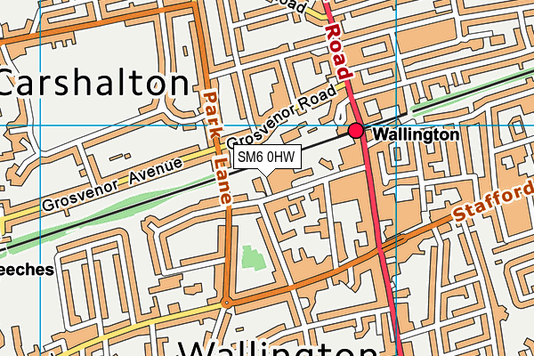 SM6 0HW map - OS VectorMap District (Ordnance Survey) SM6 0HW map - OS VectorMap District (Ordnance Survey)