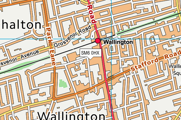 SM6 0HX map - OS VectorMap District (Ordnance Survey) SM6 0HX map - OS VectorMap District (Ordnance Survey)