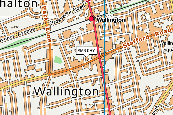 SM6 0HY map - OS VectorMap District (Ordnance Survey) SM6 0HY map - OS VectorMap District (Ordnance Survey)