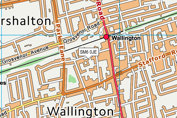 SM6 0JE map - OS VectorMap District (Ordnance Survey)