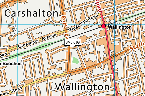 SM6 0JG map - OS VectorMap District (Ordnance Survey) SM6 0JG map - OS VectorMap District (Ordnance Survey)