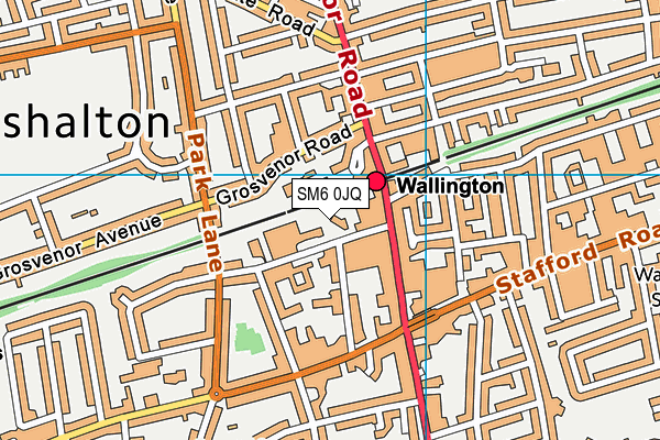 SM6 0JQ map - OS VectorMap District (Ordnance Survey) SM6 0JQ map - OS VectorMap District (Ordnance Survey)