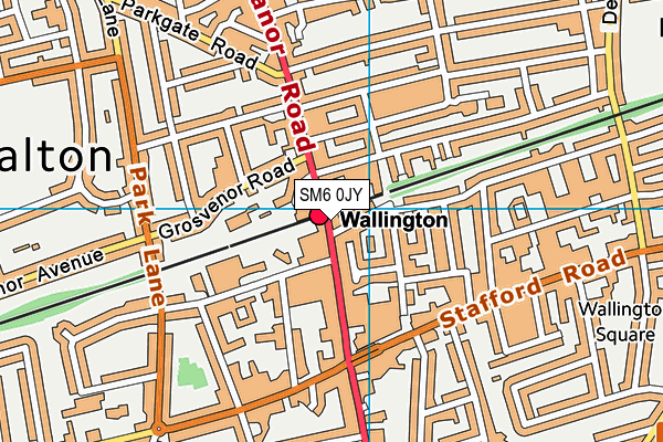 SM6 0JY map - OS VectorMap District (Ordnance Survey) SM6 0JY map - OS VectorMap District (Ordnance Survey)