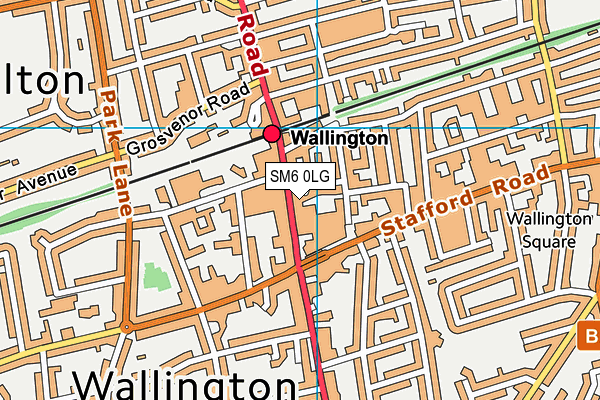 SM6 0LG map - OS VectorMap District (Ordnance Survey) SM6 0LG map - OS VectorMap District (Ordnance Survey)