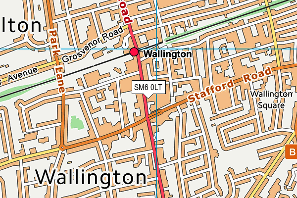 SM6 0LT map - OS VectorMap District (Ordnance Survey) SM6 0LT map - OS VectorMap District (Ordnance Survey)