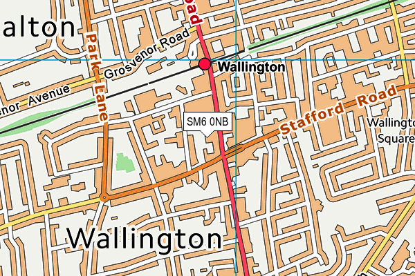 SM6 0NB map - OS VectorMap District (Ordnance Survey) SM6 0NB map - OS VectorMap District (Ordnance Survey)