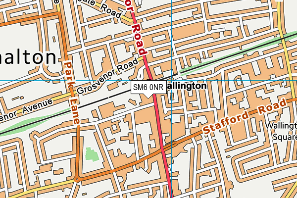 SM6 0NR map - OS VectorMap District (Ordnance Survey) SM6 0NR map - OS VectorMap District (Ordnance Survey)