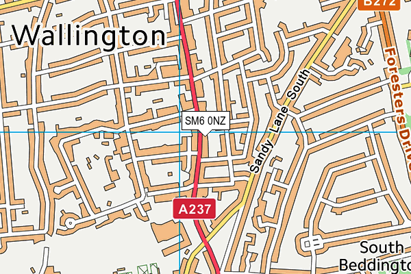 SM6 0NZ map - OS VectorMap District (Ordnance Survey) SM6 0NZ map - OS VectorMap District (Ordnance Survey)