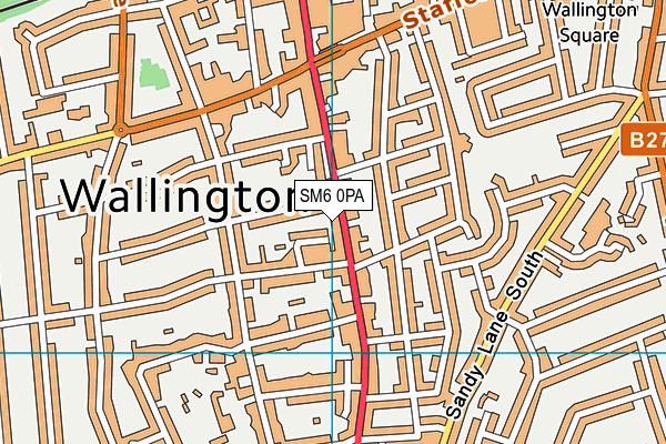SM6 0PA map - OS VectorMap District (Ordnance Survey) SM6 0PA map - OS VectorMap District (Ordnance Survey)