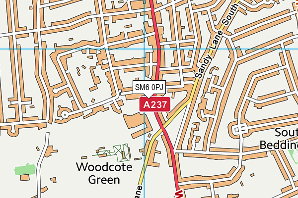 SM6 0PJ map - OS VectorMap District (Ordnance Survey) SM6 0PJ map - OS VectorMap District (Ordnance Survey)