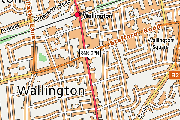 SM6 0PN map - OS VectorMap District (Ordnance Survey) SM6 0PN map - OS VectorMap District (Ordnance Survey)