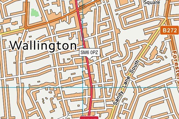 SM6 0PZ map - OS VectorMap District (Ordnance Survey) SM6 0PZ map - OS VectorMap District (Ordnance Survey)
