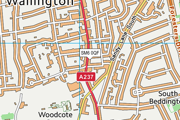 SM6 0QF map - OS VectorMap District (Ordnance Survey) SM6 0QF map - OS VectorMap District (Ordnance Survey)