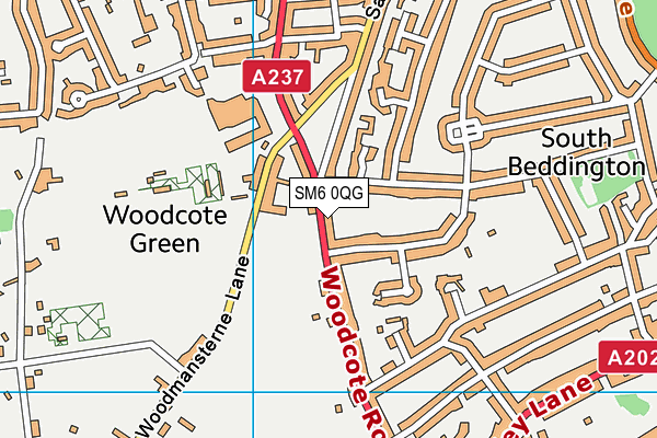 SM6 0QG map - OS VectorMap District (Ordnance Survey) SM6 0QG map - OS VectorMap District (Ordnance Survey)