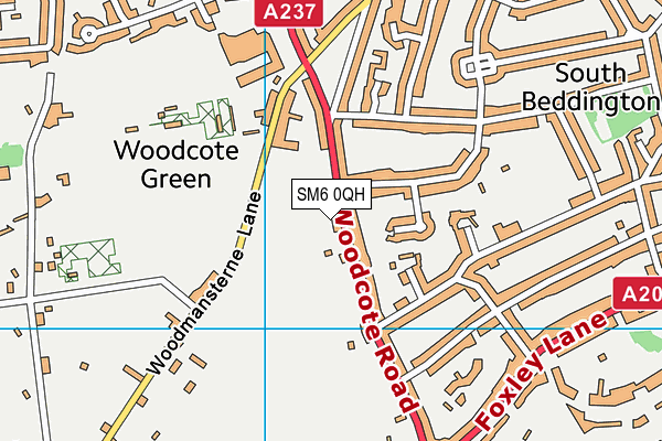 SM6 0QH map - OS VectorMap District (Ordnance Survey) SM6 0QH map - OS VectorMap District (Ordnance Survey)