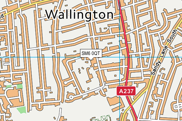 SM6 0QT map - OS VectorMap District (Ordnance Survey) SM6 0QT map - OS VectorMap District (Ordnance Survey)
