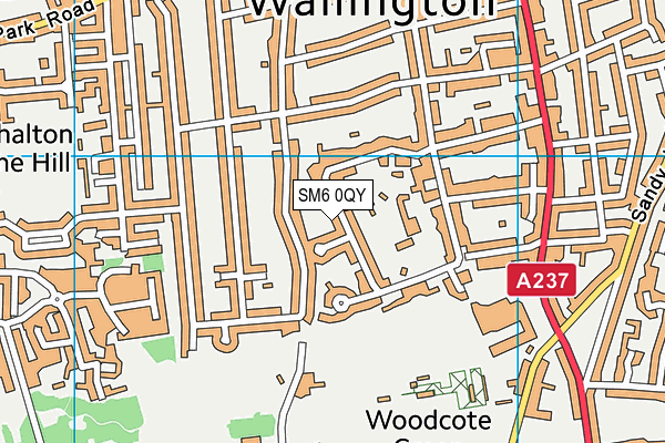 SM6 0QY map - OS VectorMap District (Ordnance Survey) SM6 0QY map - OS VectorMap District (Ordnance Survey)