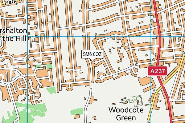SM6 0QZ map - OS VectorMap District (Ordnance Survey) SM6 0QZ map - OS VectorMap District (Ordnance Survey)