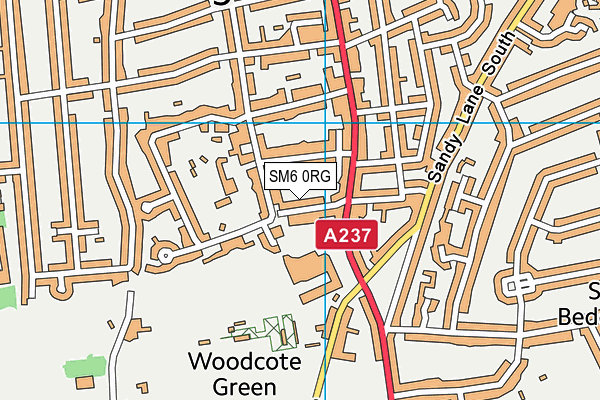 SM6 0RG map - OS VectorMap District (Ordnance Survey) SM6 0RG map - OS VectorMap District (Ordnance Survey)
