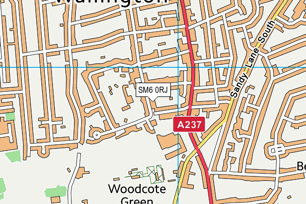 SM6 0RJ map - OS VectorMap District (Ordnance Survey) SM6 0RJ map - OS VectorMap District (Ordnance Survey)
