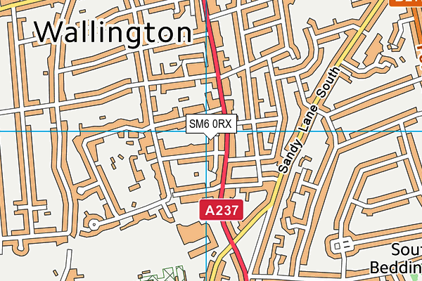 SM6 0RX map - OS VectorMap District (Ordnance Survey) SM6 0RX map - OS VectorMap District (Ordnance Survey)
