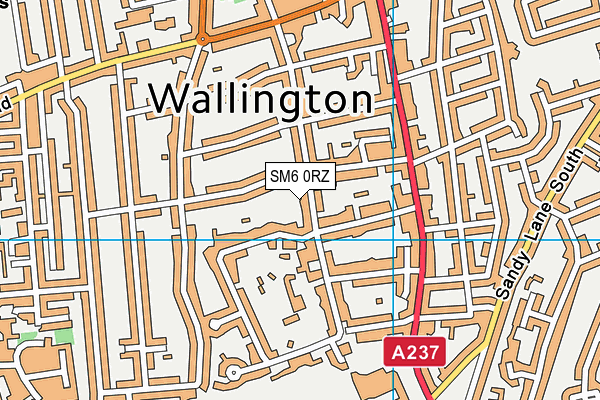 SM6 0RZ map - OS VectorMap District (Ordnance Survey) SM6 0RZ map - OS VectorMap District (Ordnance Survey)