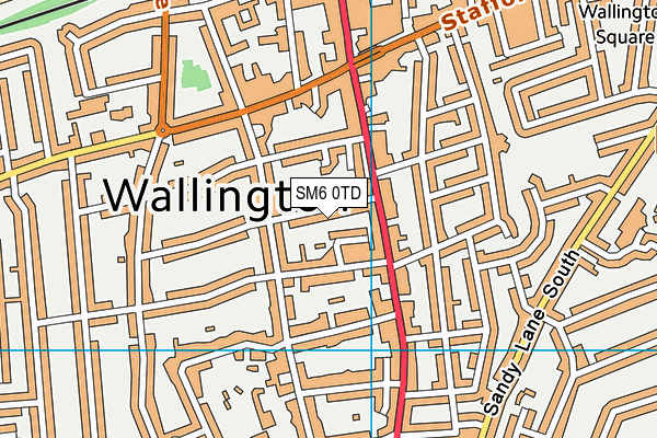 SM6 0TD map - OS VectorMap District (Ordnance Survey) SM6 0TD map - OS VectorMap District (Ordnance Survey)