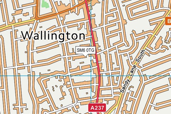 SM6 0TG map - OS VectorMap District (Ordnance Survey) SM6 0TG map - OS VectorMap District (Ordnance Survey)