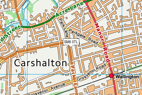 SM6 0TL map - OS VectorMap District (Ordnance Survey) SM6 0TL map - OS VectorMap District (Ordnance Survey)