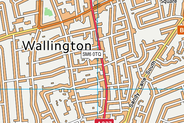 SM6 0TQ map - OS VectorMap District (Ordnance Survey) SM6 0TQ map - OS VectorMap District (Ordnance Survey)