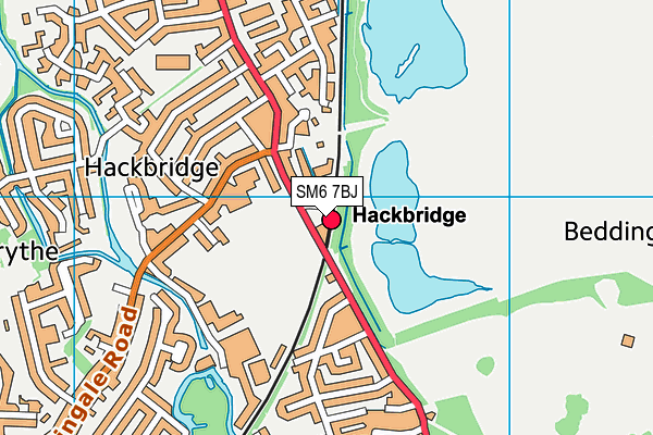 SM6 7BJ map - OS VectorMap District (Ordnance Survey) SM6 7BJ map - OS VectorMap District (Ordnance Survey)