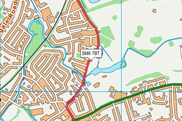 SM6 7BT map - OS VectorMap District (Ordnance Survey) SM6 7BT map - OS VectorMap District (Ordnance Survey)