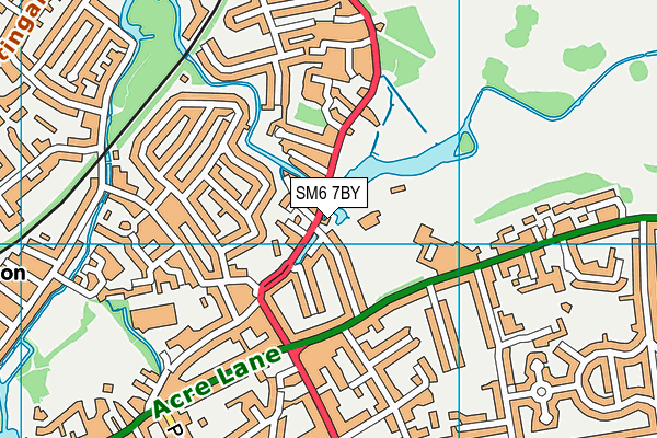 SM6 7BY map - OS VectorMap District (Ordnance Survey) SM6 7BY map - OS VectorMap District (Ordnance Survey)