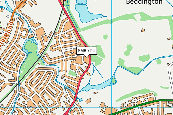 SM6 7DU map - OS VectorMap District (Ordnance Survey) SM6 7DU map - OS VectorMap District (Ordnance Survey)