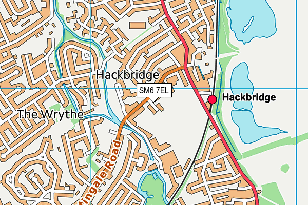 SM6 7EL map - OS VectorMap District (Ordnance Survey) SM6 7EL map - OS VectorMap District (Ordnance Survey)