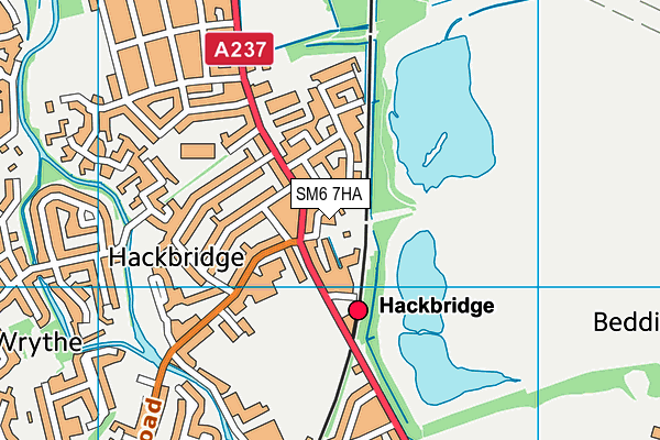 SM6 7HA map - OS VectorMap District (Ordnance Survey) SM6 7HA map - OS VectorMap District (Ordnance Survey)