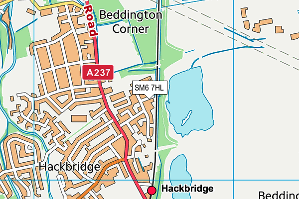 SM6 7HL map - OS VectorMap District (Ordnance Survey) SM6 7HL map - OS VectorMap District (Ordnance Survey)