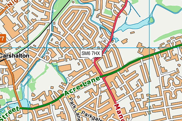 SM6 7HX map - OS VectorMap District (Ordnance Survey) SM6 7HX map - OS VectorMap District (Ordnance Survey)