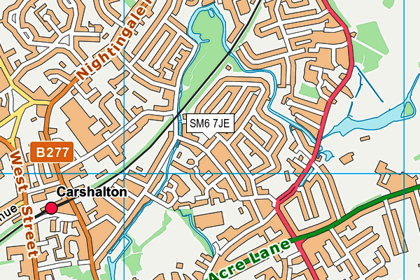 SM6 7JE map - OS VectorMap District (Ordnance Survey) SM6 7JE map - OS VectorMap District (Ordnance Survey)