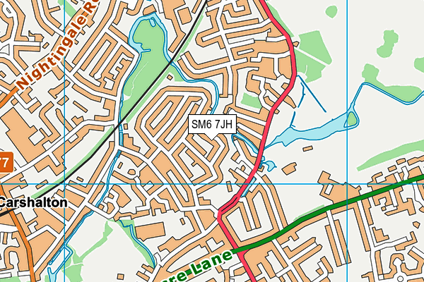 SM6 7JH map - OS VectorMap District (Ordnance Survey) SM6 7JH map - OS VectorMap District (Ordnance Survey)