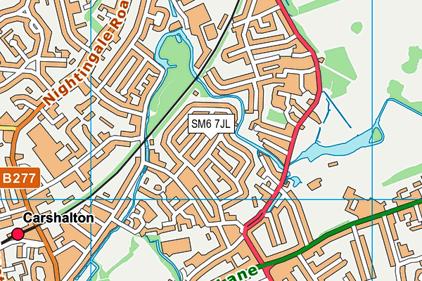 SM6 7JL map - OS VectorMap District (Ordnance Survey) SM6 7JL map - OS VectorMap District (Ordnance Survey)