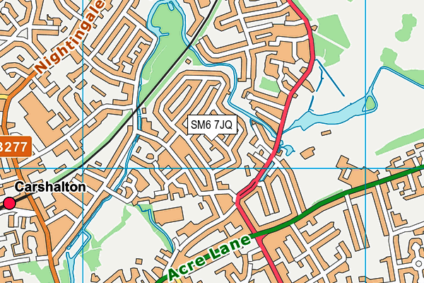 SM6 7JQ map - OS VectorMap District (Ordnance Survey) SM6 7JQ map - OS VectorMap District (Ordnance Survey)