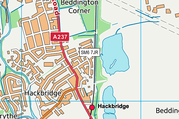SM6 7JR map - OS VectorMap District (Ordnance Survey) SM6 7JR map - OS VectorMap District (Ordnance Survey)